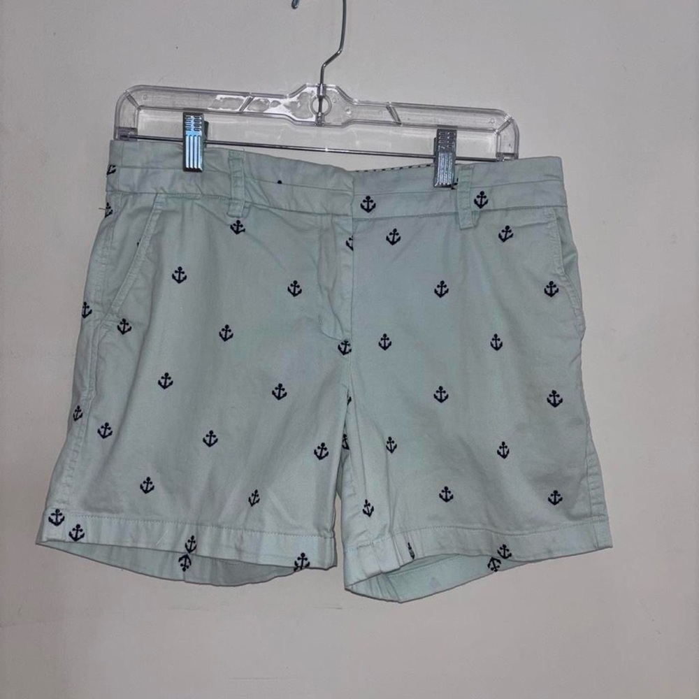 British Khaki Anchor Print Shorts | Women’s Size 4 | Nautical